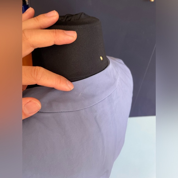 Everlane Japanese GoWeave Sleeveless Wrap Midi Deess Size 2 Dusty Blue EUC - Picture 11 of 11